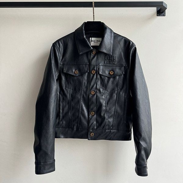 Latest item ☆ [Miu Miu] Nappa leather jacket replica MPV898