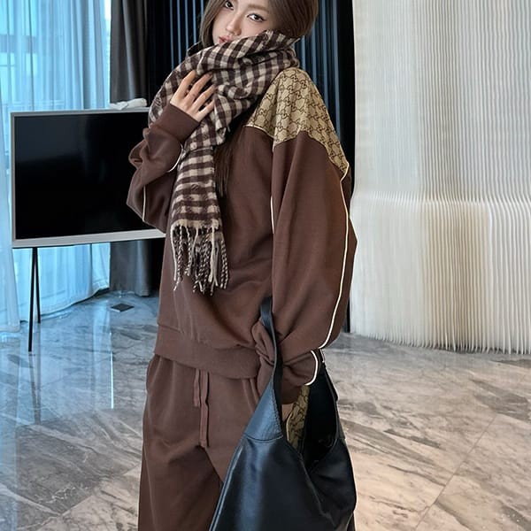 Immediate delivery Gucci cotton jersey sweatshirt top and bottom set gup45574