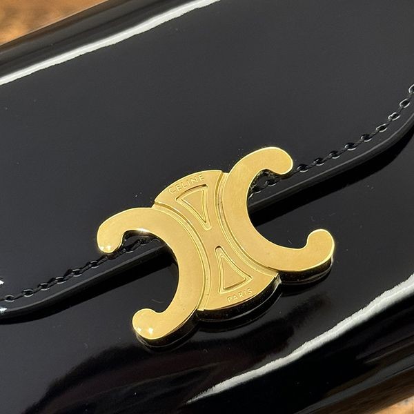 ★Celine★Small Flap Wallet Copy/ Patent Calfskin Cey80763