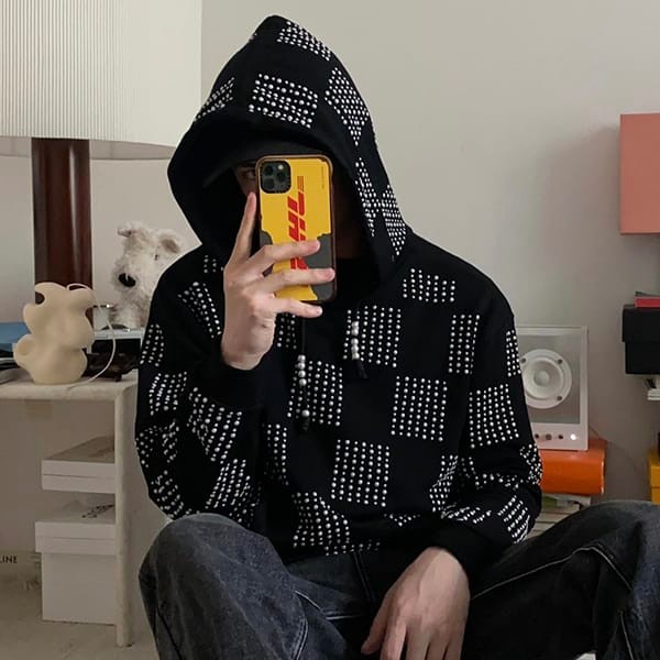 High quality Louis Vuitton Damier hoodie hoodie fake sweatshirt vuy54401 High quality Louis Vuitton Damier hoodie hoodie fake sweatshirt vuy54401