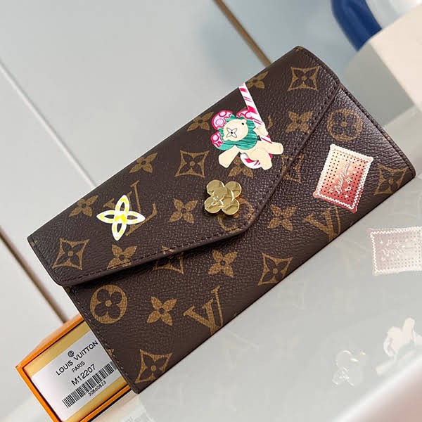 Free shipping Louis Vuitton Portefeuille Sarah NM long wallet replica M12207