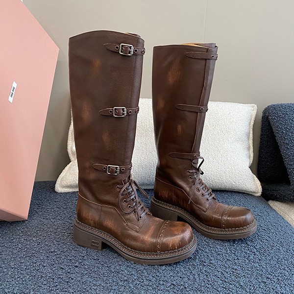 New sale Miu Miu n-grade leather long boots myk16924 New sale Miu Miu n-grade leather long boots myk16924