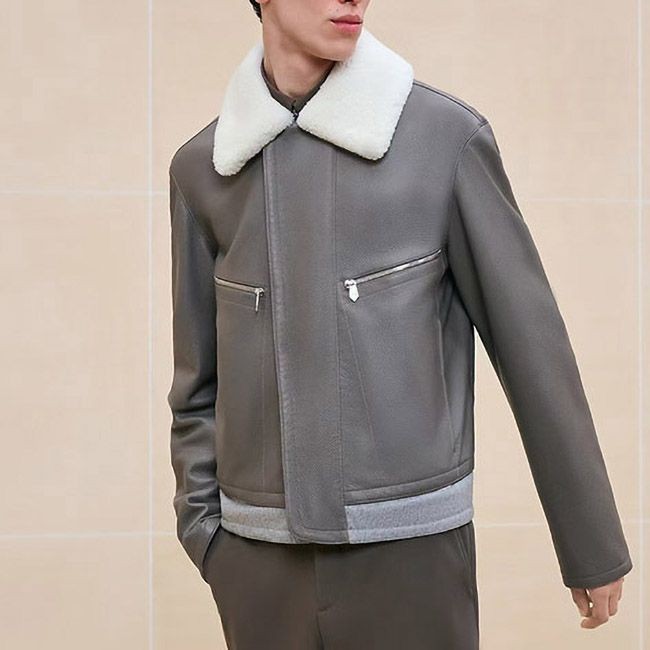 Super low price! Hermes cropped jacket replica deerskin eri90917 Super low price! Hermes cropped jacket replica deerskin eri90917