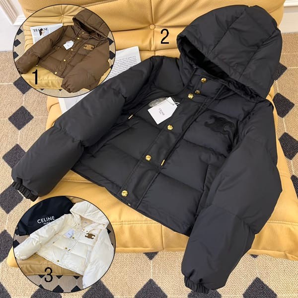 Recommended Celine replica Triomphe cropped down jacket 3 colors 2W661901V19CO