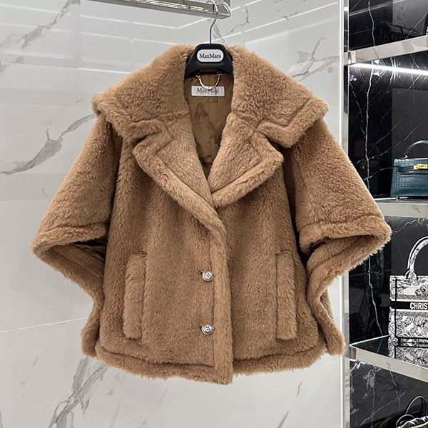 [Free Shipping] Max Mara ALEGGIO Fake Teddy Bear Cape Poncho mai84295