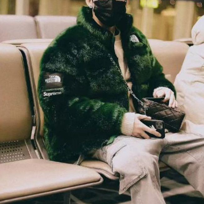 Free shipping Supreme North Face x Fur Nupste Nuptse Jacket Shf23805