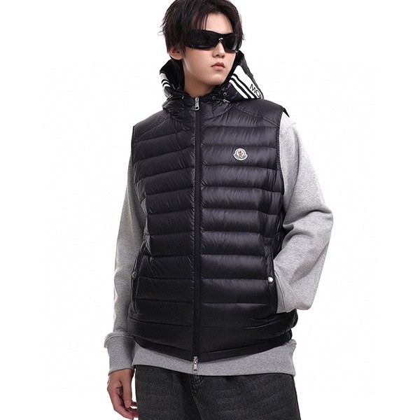 Popular item that is almost sold out! Moncler down vest with hood logo fake J10911A
