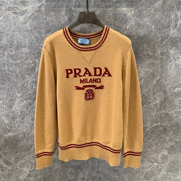 Prada wool x cashmere crew neck sweater replica pul30252