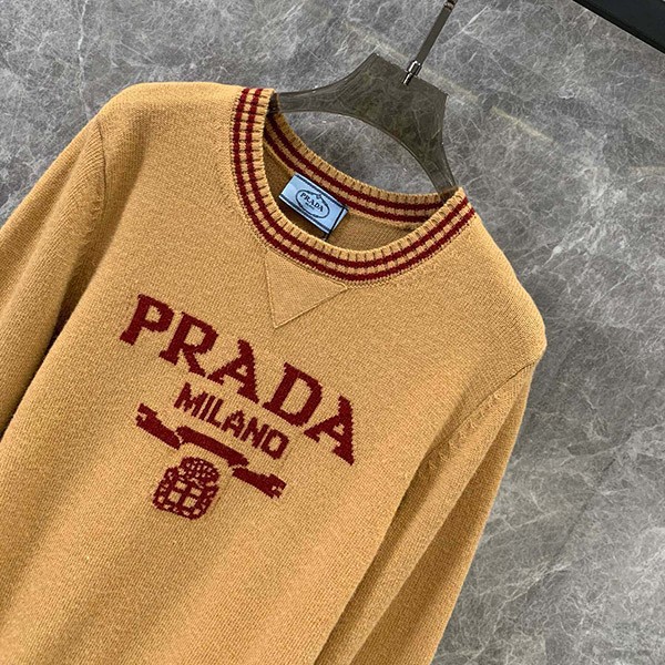 Prada wool x cashmere crew neck sweater replica pul30252