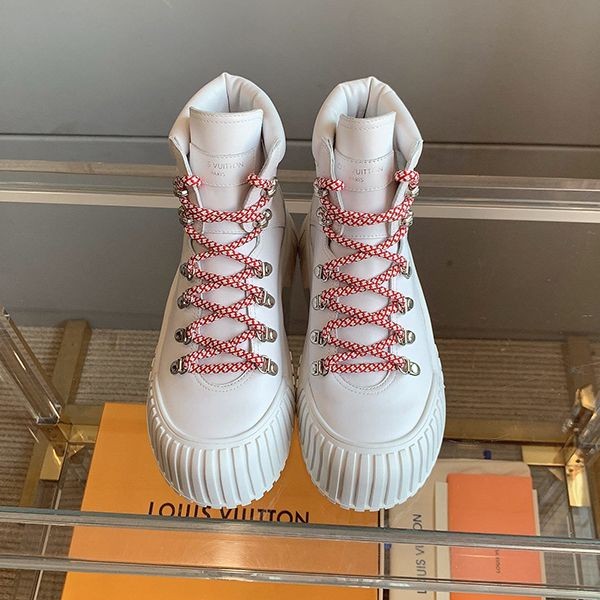 2024AW Louis Vuitton Ruby Flat Ankle Boots Copy White 1AAM20