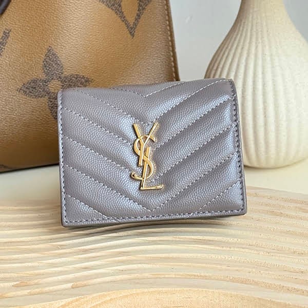 [Very convenient] Saint Laurent ☆ YSL logo origami mini wallet replica Sac48579