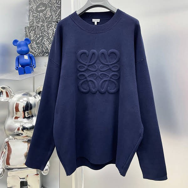 The rapidly growing popularity of Loewe Anagram Sweater Wool Navy Fake loq24006