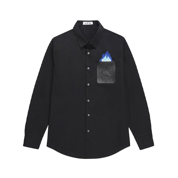 Tracking Loewe Asymmetrical Shirt Replica Cotton LOP92226 Tracking Loewe Asymmetrical Shirt Replica Cotton LOP92226