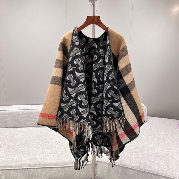 Limited edition rare Burberry wool cashmere reversible cape replica 8042219