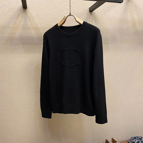 Prada ribbed knit crew neck sweater replica puj30576