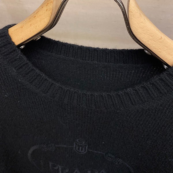 Prada ribbed knit crew neck sweater replica puj30576