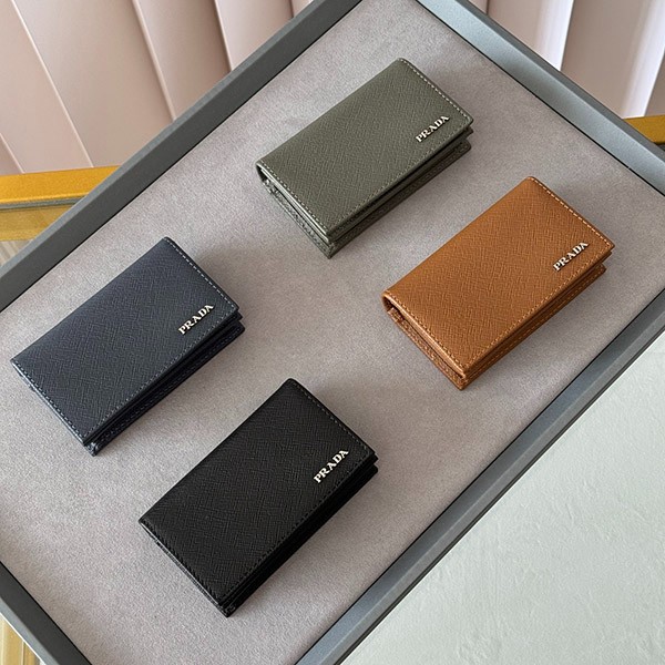 Hard to find fake Prada Saffiano card case in 4 colors 2MC122