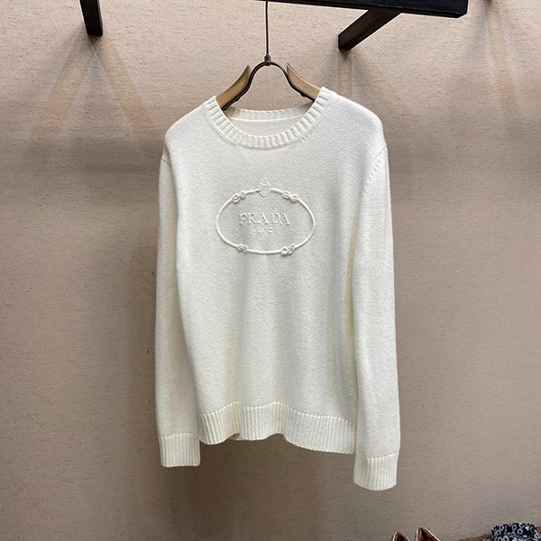 Prada Replica Ribbed Knit Crew Neck Sweater pub02237