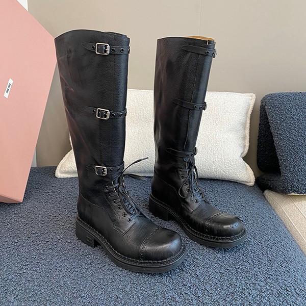 Classic Miu Miu replica leather long boots myb81751 Classic Miu Miu replica leather long boots myb81751