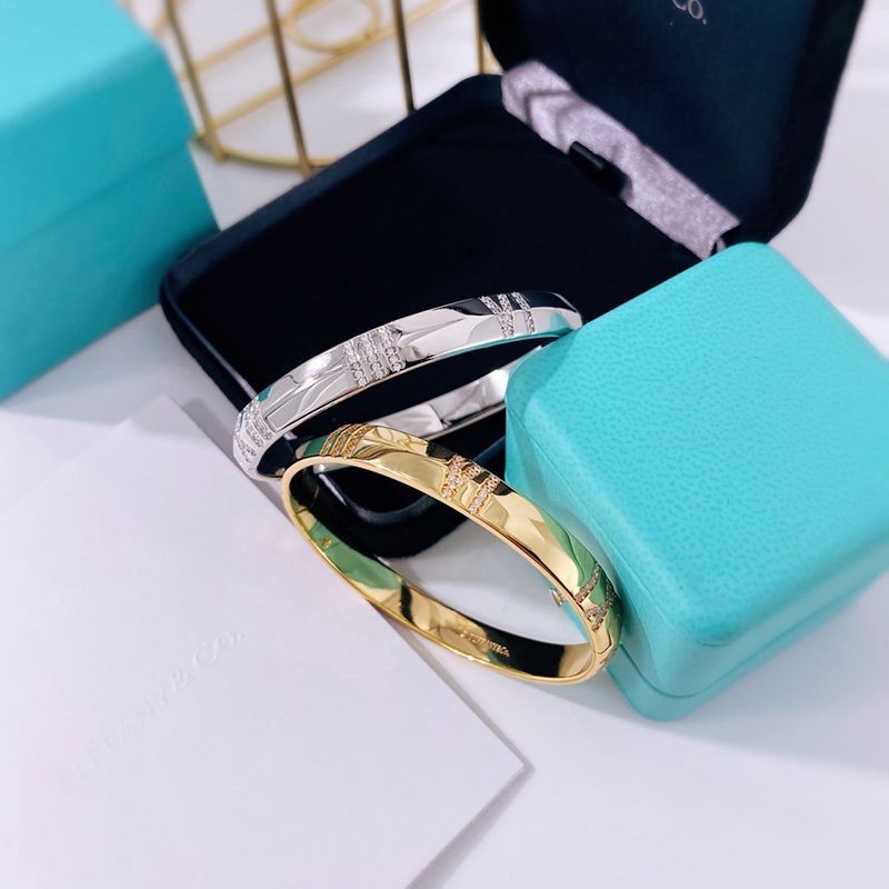No.1 Popular Spring New Arrival Tiffany Replica Atlas X Closed "Narrow" Hinged Bangle Tig37405