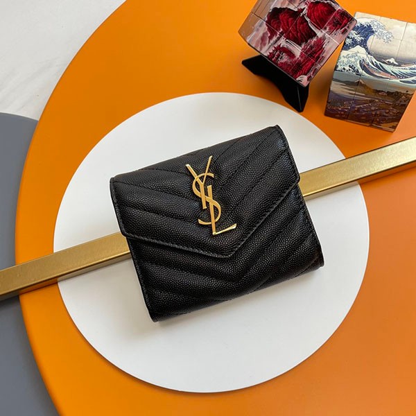 Rare Saint Laurent Monogram Tri-fold Wallet Replica Gold Hardware Sal15420 Rare Saint Laurent Monogram Tri-fold Wallet Replica Gold Hardware Sal15420