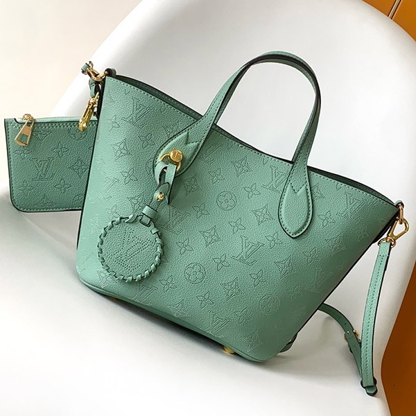 Louis Vuitton Blossom PM Replica Mahina Leather Shoulder Bag Mineral Blue M24930 Louis Vuitton Blossom PM Replica Mahina Leather Shoulder Bag Mineral Blue M24930