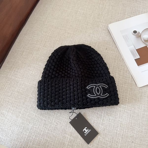 Secured Chanel Coco Mark Replica Knit Hat SHJ04337