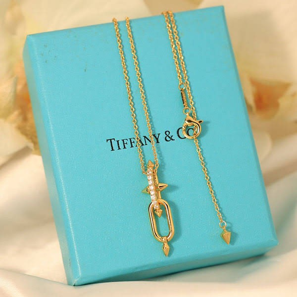 Stylish Tiffany Titan Grade N Gold Diamond Gorgeous Tie06616