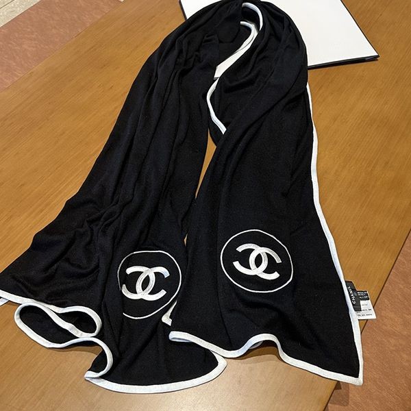 ★Simple and versatile? [Chanel] Logo knit scarf knockoff★ she42376