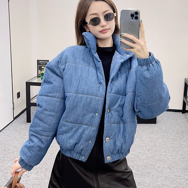 Free shipping Chanel replica denim down jacket sho09549