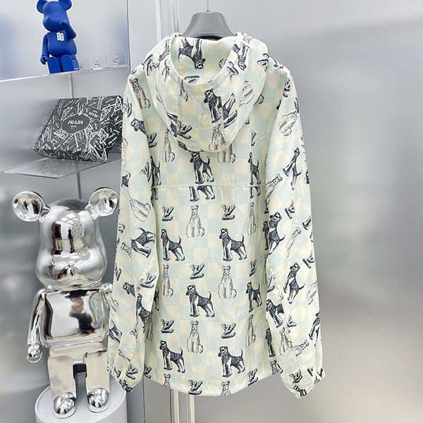 Secured Louis Vuitton Grade N Damier Print Hooded Anorak vug87989