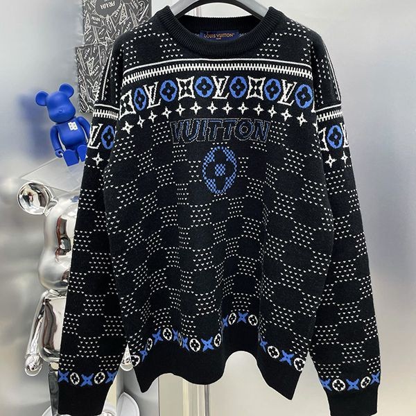 Free shipping Louis Vuitton jacquard wool pullover grade n vub57679