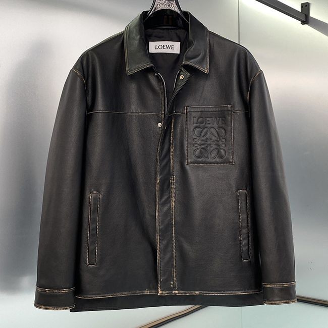 Boutique? Loewe nappa calfskin zip-up overshirt loe74756