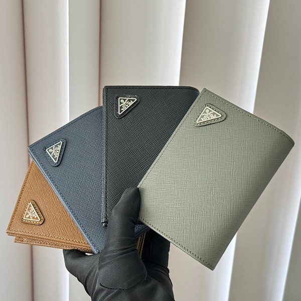 Prada Small Saffiano Replica Leather Wallet 4 Colors 2MV021 Prada Small Saffiano Replica Leather Wallet 4 Colors 2MV021