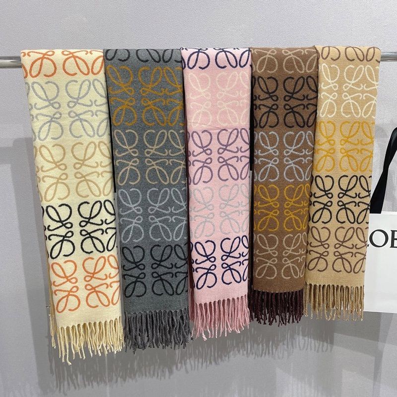 New for Spring: Loewe Anagram L Scarf Replica, Large, Multicolor, Lot26278