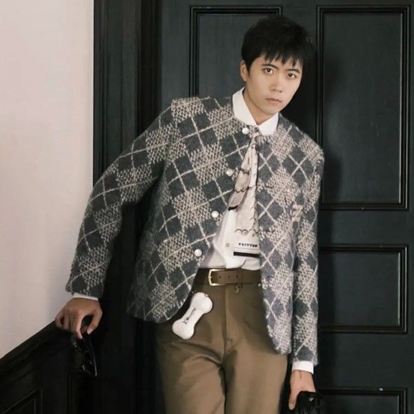 [Damier in a new style?] Louis Vuitton wool jacket copy 1AGIZX