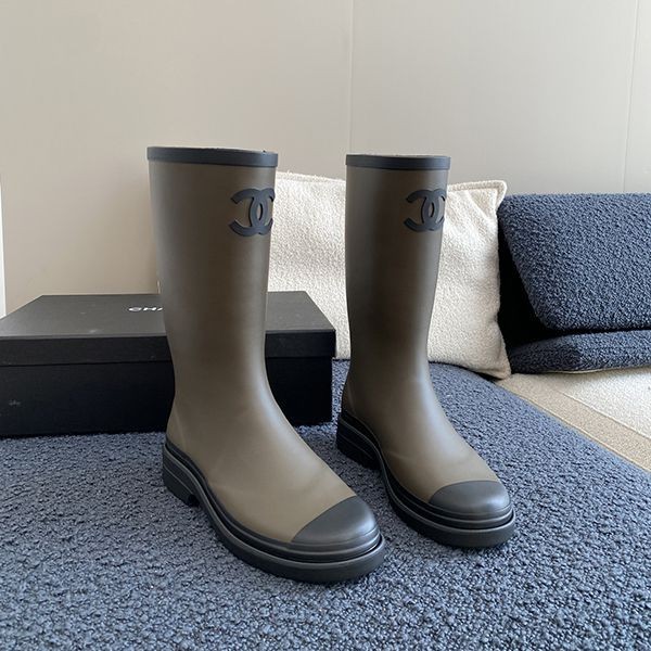 Cheap Chanel long rain boots with tracking, fake shf62653