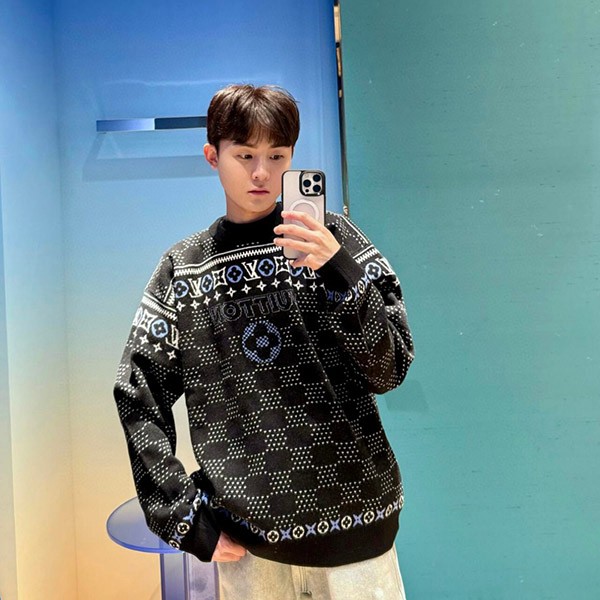 Louis Vuitton Jacquard Wool Pullover Graphical Replica vum55041