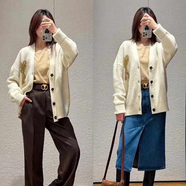 ★Ami Paris★Big Heart Logo Wool Knit Cardigan Fake★ amj42877