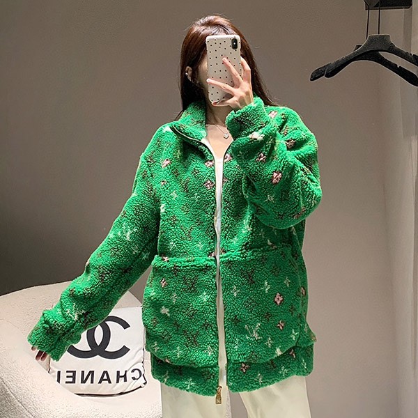 Louis Vuitton Fleece Jacket Replica Green Monogram Craggy 1AFQ58 Louis Vuitton Fleece Jacket Replica Green Monogram Craggy 1AFQ58