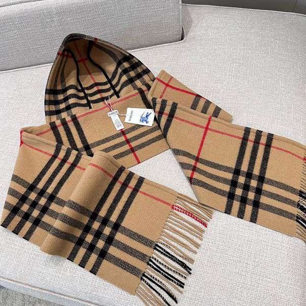 High quality???Burberry wool cashmere hooded scarf fake 80767951