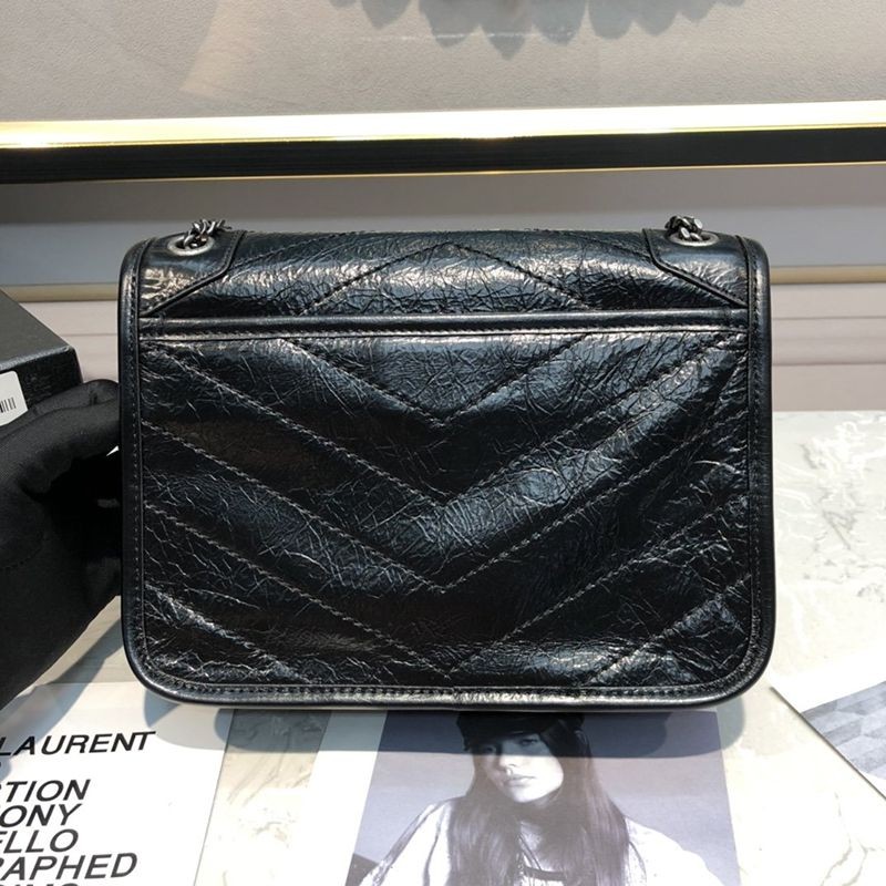Very popular all over the world? Saint Laurent fake Niki Baby Crinkle Vintage Leather Sap90555
