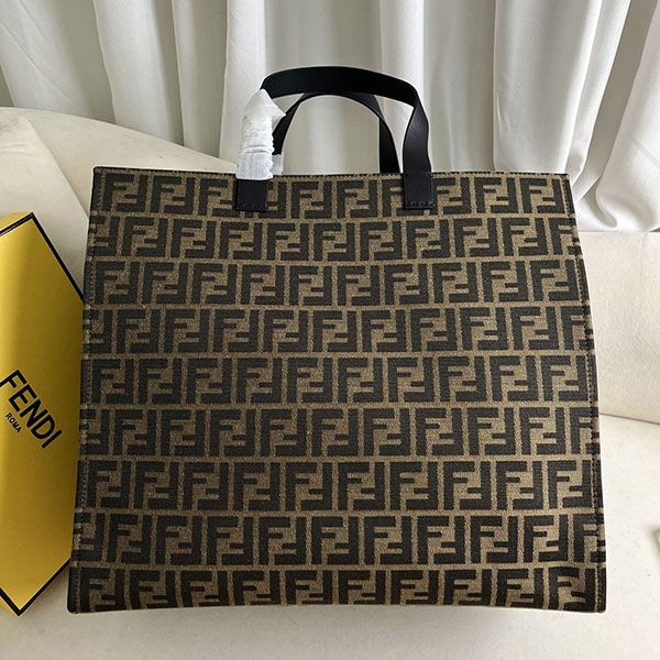 Fendi x FRGMT x POKEMON Brown FF Tote Bag fer41667