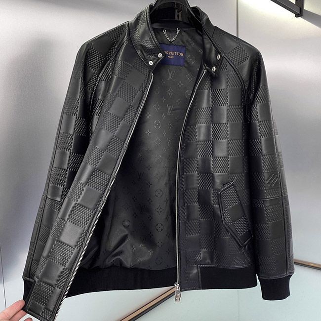 New design Louis Vuitton leather jacket replica vus00657