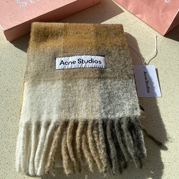 Arrives soon! Acne Studios Mohair Check Scarf Replica AYS000