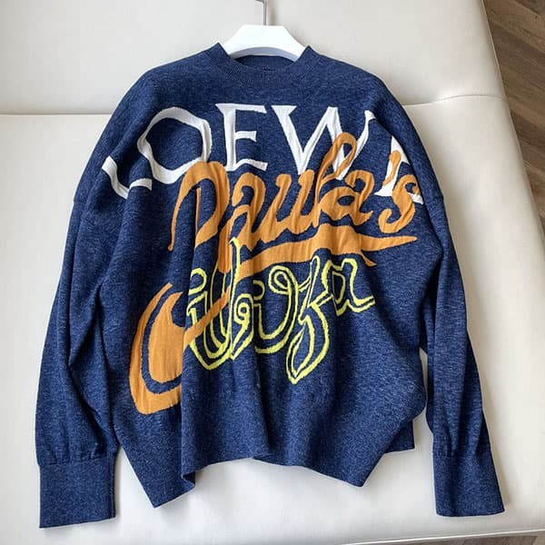 Rare Loewe logo embroidered sweatshirt replica lok30116