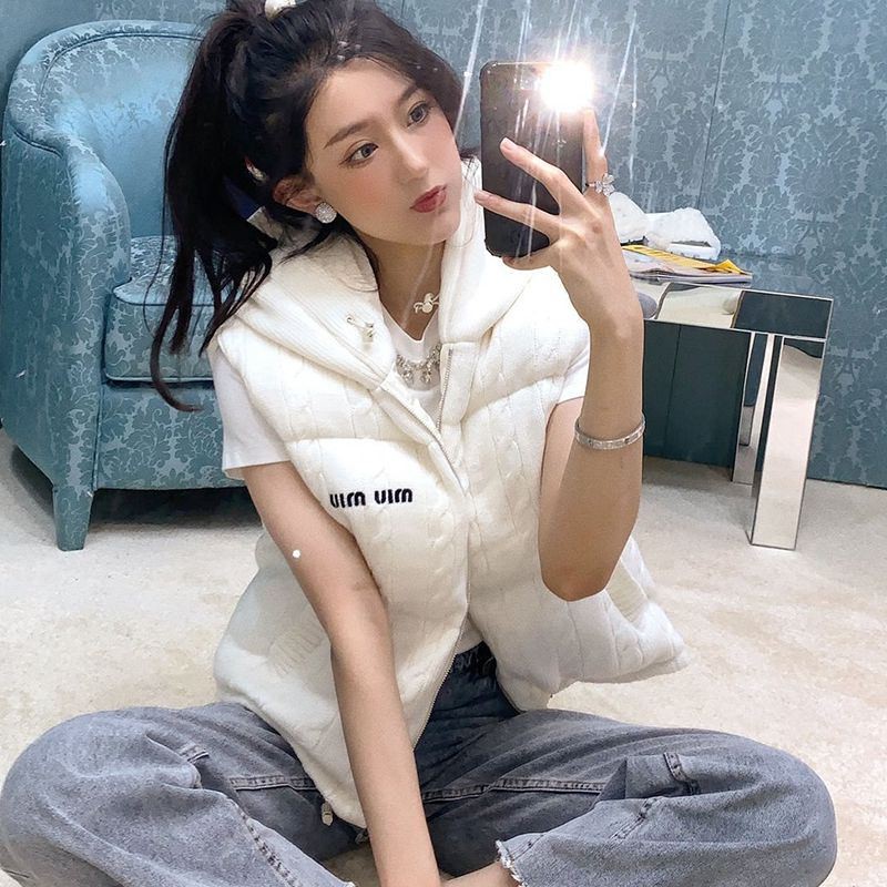 21-22AW☆Miu Miu down vest replica☆Cashmere down vest myo05831 21-22AW☆Miu Miu down vest replica☆Cashmere down vest myo05831