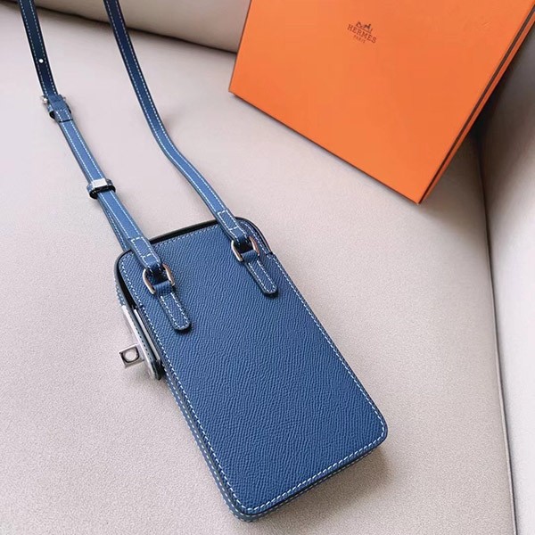 Hermes Replica Smartphone Shoulder Hac aBox Blue Epson Silver H084162 Hermes Replica Smartphone Shoulder Hac aBox Blue Epson Silver H084162