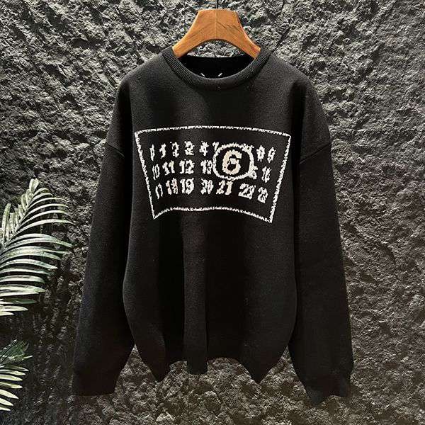 Margiela MM6 Numeric Wool Sweater Replica SH0HL0016- M13042900J Margiela MM6 Numeric Wool Sweater Replica SH0HL0016- M13042900J