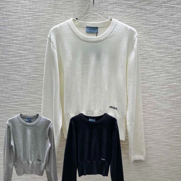 Perfect gift: Prada logo cashmere silk sweater replica in 3 colors pug22445